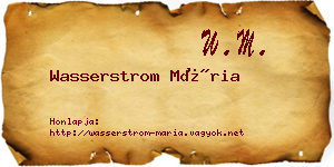 Wasserstrom Mária névjegykártya